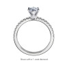 The Queen Diamond - 0,70 ct diament centralny + 0,36 ct kamienie boczne Pierścionek z diamentem z białego złota