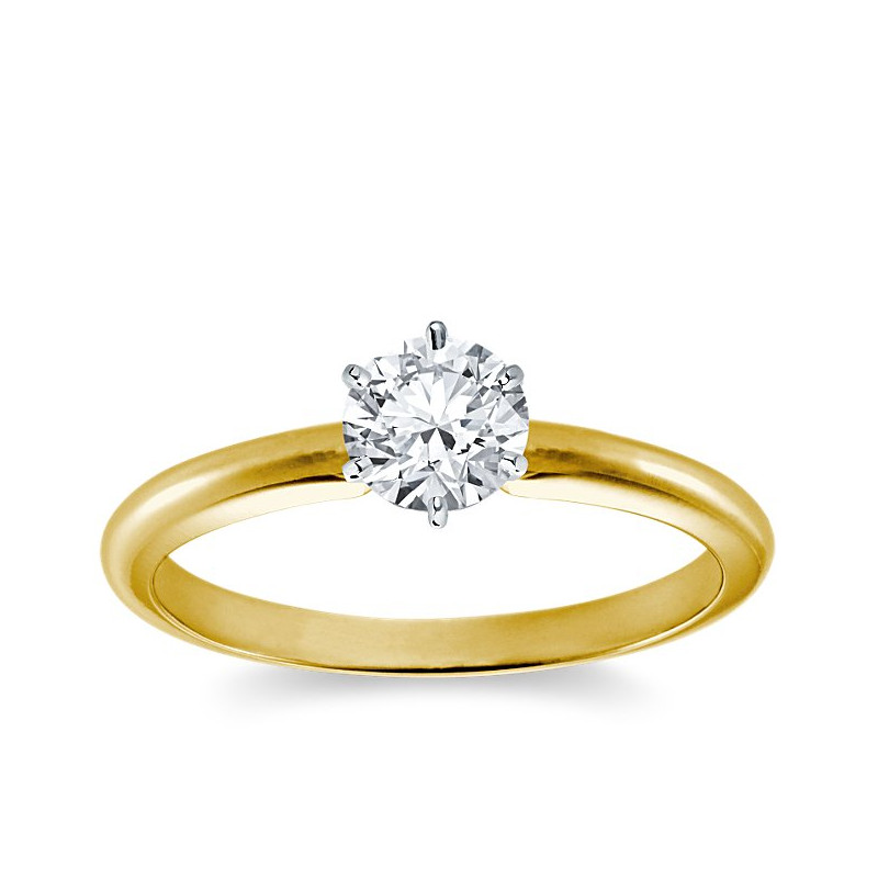 Original Empire Pierścionek z diamentem 0,70ct z żółtego złota