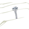 The Queen Diamond - 1,00 ct diament centralny + 0,70 ct kamienie boczne Pierścionek z diamentem z białego złota