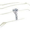 The Queen Diamond - 0,70 ct diament centralny + 0,70 ct kamienie boczne Pierścionek z diamentem z białego złota