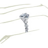 The Queen Diamond - 1,00 ct diament centralny + 0,70 ct kamienie boczne Pierścionek z diamentem z białego złota