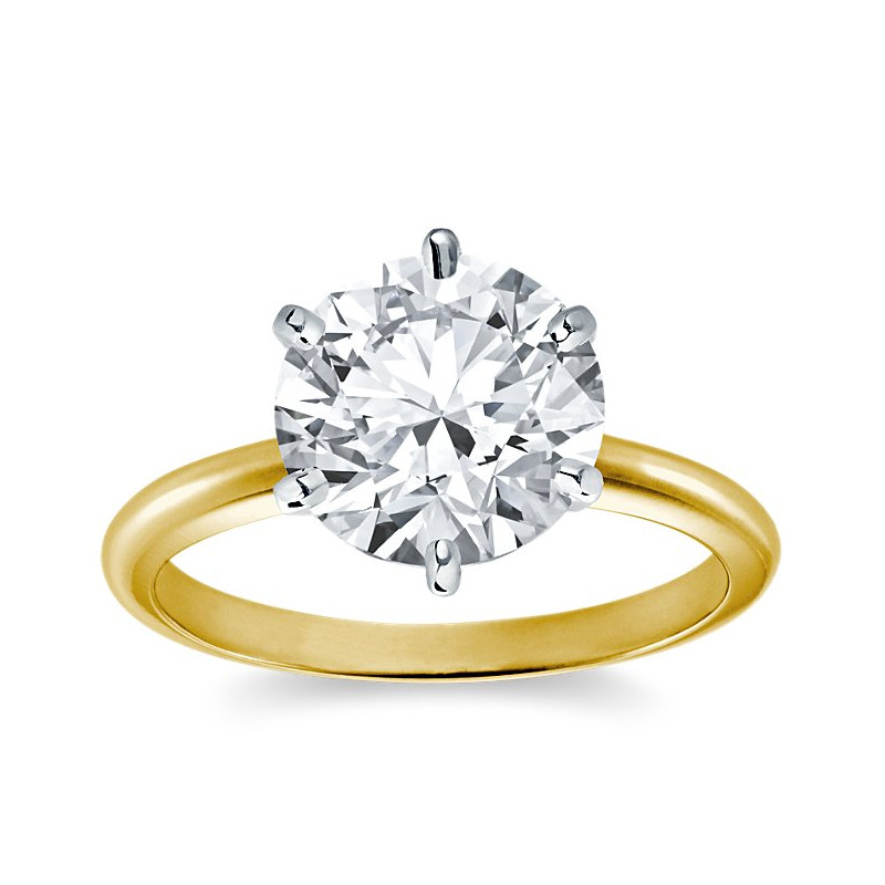 Original Empire Pierścionek z diamentem 4,00ct z żółtego złota