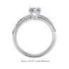 The Queen Diamond - 0,20 ct diament centralny + 0,64 ct kamienie boczne Pierścionek z diamentem owalnym