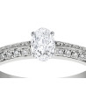 The Queen Diamond - 0,30 ct diament centralny + 0,64 ct kamienie boczne Pierścionek z diamentem owalnym