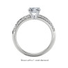 The Queen Diamond - 0,50 ct diament centralny + 0,64 ct kamienie boczne Pierścionek z diamentem owalnym