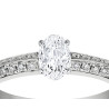 The Queen Diamond - 0,70 ct diament centralny + 0,64 ct kamienie boczne Pierścionek z diamentem owalnym