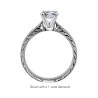 The Queen Diamond - 0,20 ct diament centralny + 0,48 ct kamienie boczne Pierścionek z diamentem owalnym