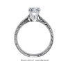 The Queen Diamond - 0,50 ct diament centralny + 0,48 ct kamienie boczne Pierścionek z diamentem owalnym
