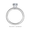 The Queen Diamond - 0,20 ct diament centralny + 0,36 ct kamienie boczne Pierścionek z diamentem owalnym
