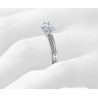 The Queen Diamond - 0,20 ct diament centralny + 0,64 ct boczne Pierścionek z diamentem w kształcie serca