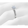 The Queen Diamond - 0,70 ct diament centralny + 0,64 ct boczne Pierścionek z diamentem w kształcie serca