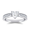 The Queen Diamond - 1,00 ct diament centralny + 0,48 ct boczne Pierścionek z diamentem w kształcie serca