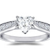 The Queen Diamond - 1,00 ct diament centralny + 0,48 ct boczne Pierścionek z diamentem w kształcie serca