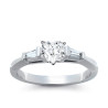 The Queen Diamond - 0,70 ct diament centralny + 0,30 ct boczne Pierścionek z diamentem w kształcie serca
