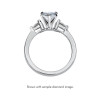 The Queen Diamond - 0,50 ct diament centralny + 0,30 ct boczne Pierścionek z diamentem w kształcie serca