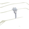 The Queen Diamond - 0,50 ct diament centralny + 0,30 ct boczne Pierścionek z diamentem w kształcie serca