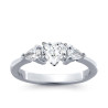 The Queen Diamond - 0,70 ct diament centralny + 0,30 ct boczne Pierścionek z diamentem w kształcie serca