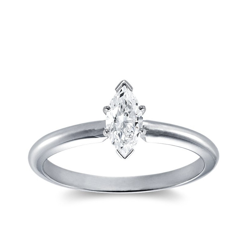 Original Empire Pierścionek z diamentem 0,50ct z białego złota