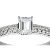 The Queen Diamond - 0,40 ct diament centralny + 0,64 ct kamienie boczne Pierścionek z diamentem z białego złota