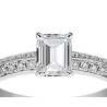 The Queen Diamond - 0,70 ct diament centralny + 0,64 ct kamienie boczne Pierścionek z diamentem z białego złota