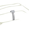 The Queen Diamond - 0,50 ct diament centralny + 0,48 ct kamienie boczne Pierścionek z diamentem z białego złota