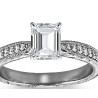 The Queen Diamond - 1,00 ct diament centralny + 0,48 ct kamienie boczne Pierścionek z diamentem z białego złota