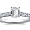 The Queen Diamond - 0,70 ct diament centralny + 0,60 ct kamienie boczne Pierścionek z diamentem z białego złota