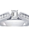 The Queen Diamond - 0,30 ct diament centralny + 0,48 ct kamienie boczne Pierścionek z diamentem z białego złota