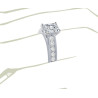 The Queen Diamond - 1,00 ct diament centralny + 0,48 ct kamienie boczne Pierścionek z diamentem z białego złota