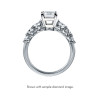 The Queen Diamond - 0,50 ct diament centralny + 0,70 ct kamienie boczne Pierścionek z diamentem z białego złota