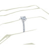 The Queen Diamond - 0,70 ct diament centralny + 0,42 ct kamienie boczne Pierścionek z diamentem z białego złota