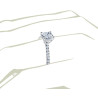 The Queen Diamond - 1,00 ct diament centralny + 0,42 ct kamienie boczne Pierścionek z diamentem z białego złota