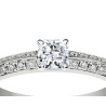 The Queen Diamond - 0,20 ct diament centralny + 0,64 ct kamienie boczne Pierścionek z diamentem z białego złota