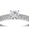 The Queen Diamond - 0,50 ct diament centralny + 0,64 ct kamienie boczne Pierścionek z diamentem z białego złota