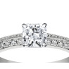 The Queen Diamond - 1,00 ct diament centralny + 0,64 ct kamienie boczne Pierścionek z diamentem z białego złota