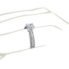 The Queen Diamond - 0,50 ct diament centralny + 0,48 ct kamienie boczne Pierścionek z diamentem z białego złota