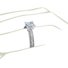 The Queen Diamond - 1,00 ct diament centralny + 0,48 ct kamienie boczne Pierścionek z diamentem z białego złota