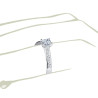 The Queen Diamond - 0,30 ct diament centralny + 0,60 ct kamienie boczne Pierścionek z diamentem z białego złota