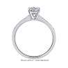 The Queen Diamond - 0,40 ct diament centralny + 0,60 ct kamienie boczne Pierścionek z diamentem z białego złota