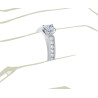 The Queen Diamond - 0,50 ct diament centralny + 0,60 ct kamienie boczne Pierścionek z diamentem z białego złota