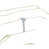 The Queen Diamond - 0,20 ct diament centralny + 0,42 ct kamienie boczne Pierścionek z diamentem z białego złota